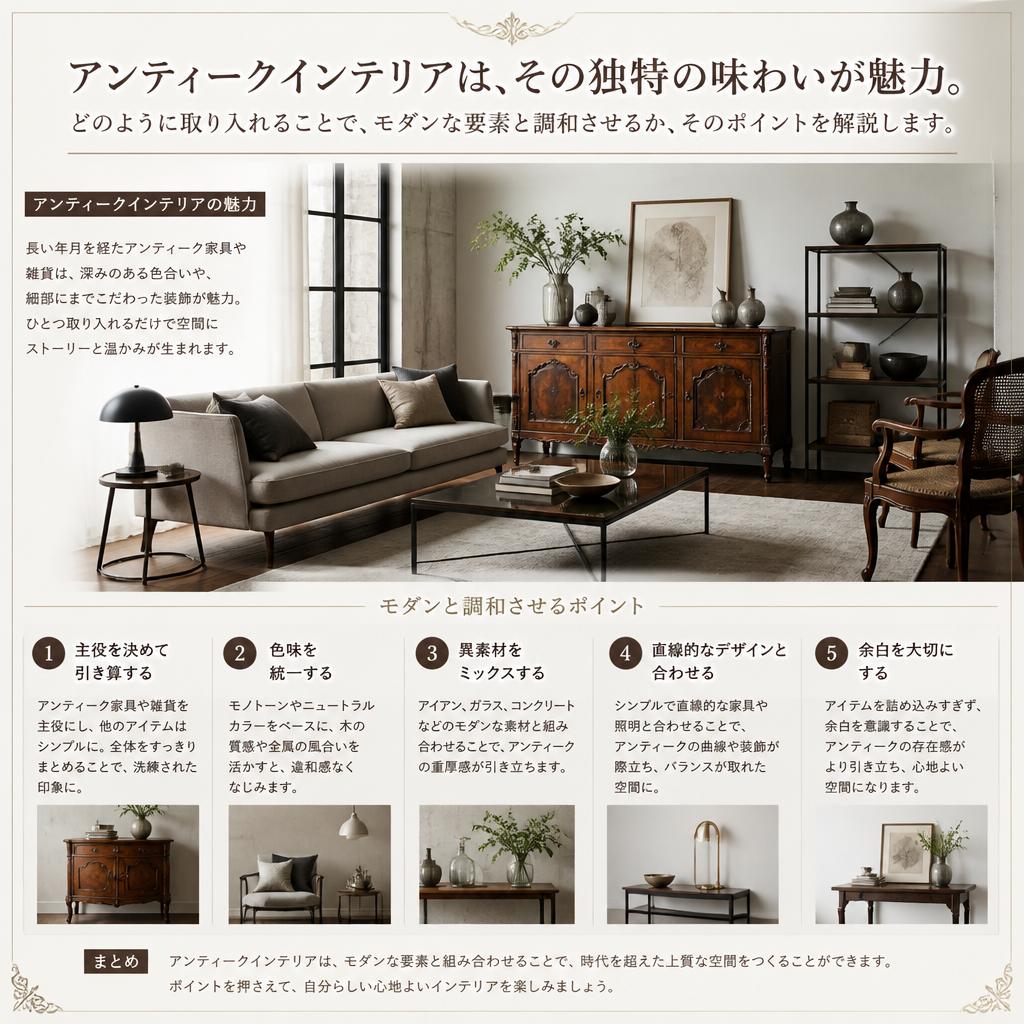 アンティークインテリアの選び方