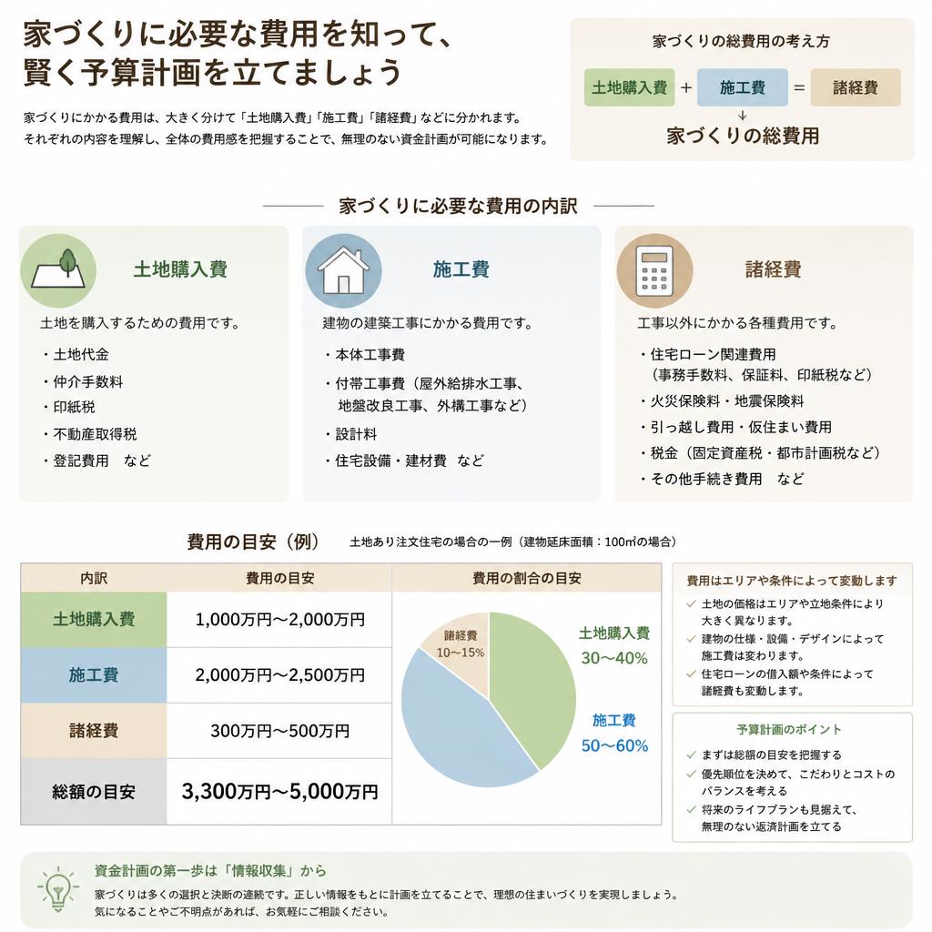 家づくりに必要な費用とは？