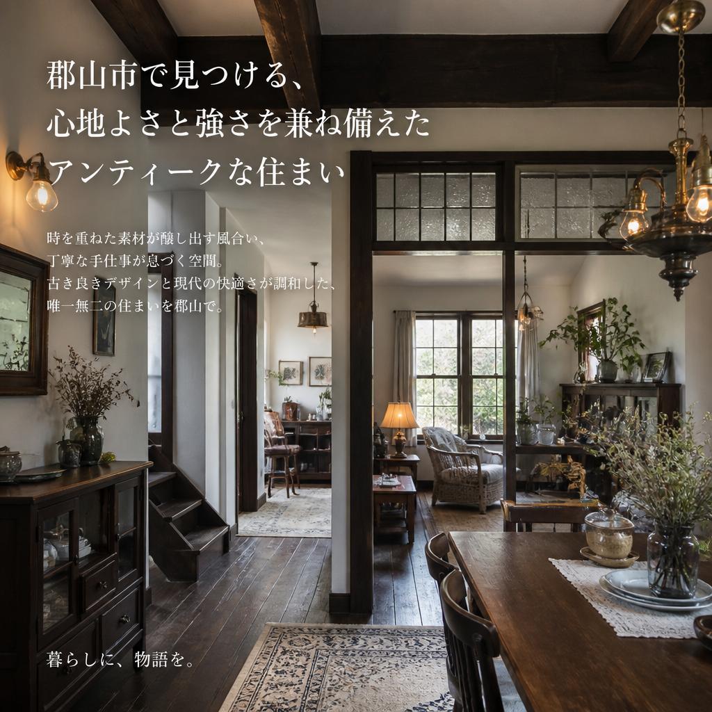 郡山市で見つける、心地よさと強さを兼ね備えたアンティークな住まい