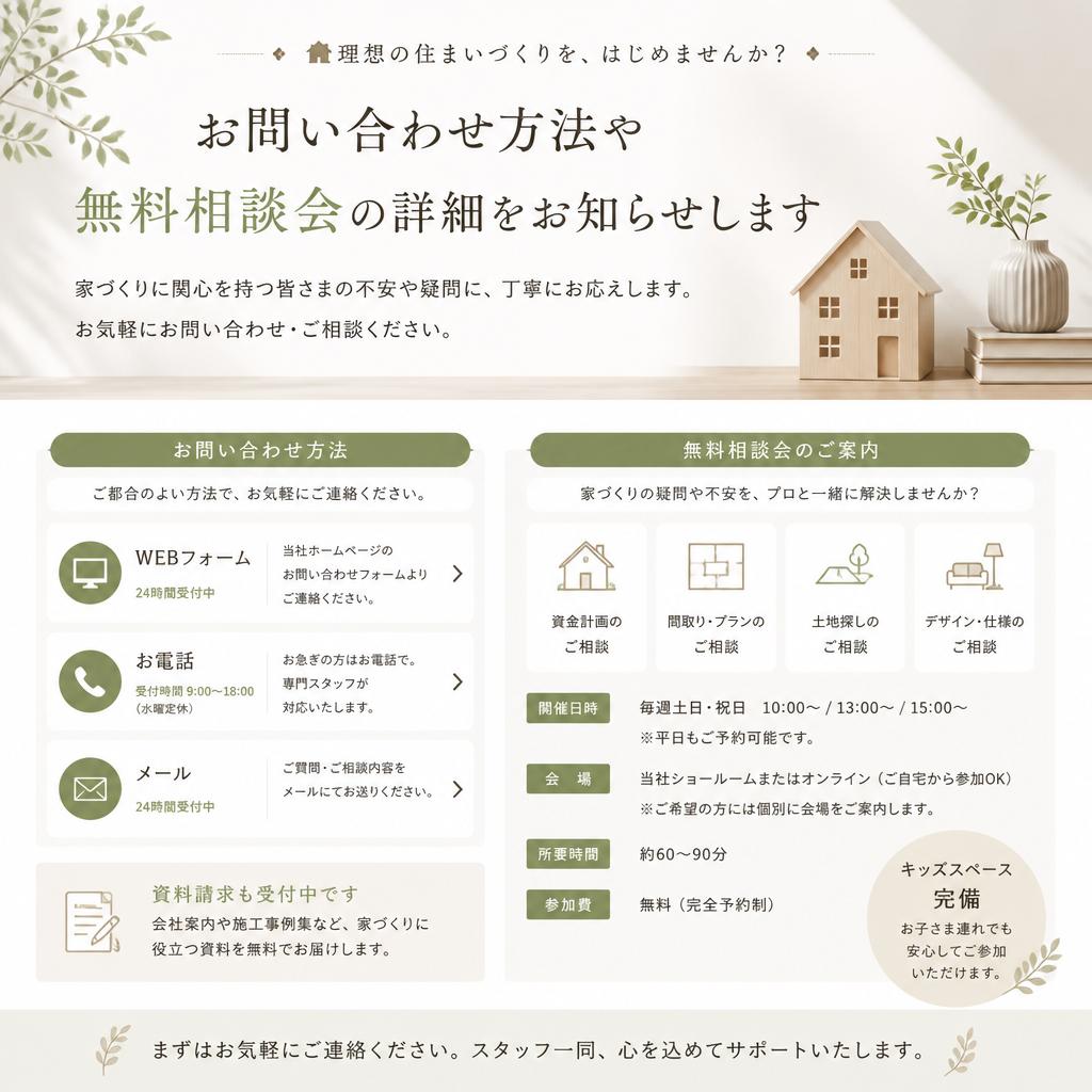 お問い合わせ・無料相談のお知らせ